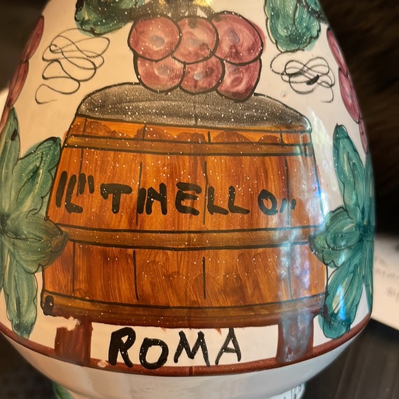 Hand thrown, hand painted Via Porta Pinciana - GB Italian pottery pitcher in EUC - Picture 12 of 13